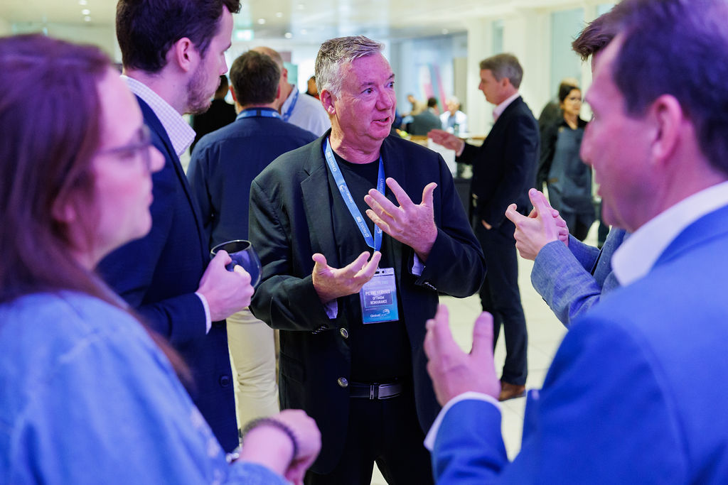 Man networking and talking